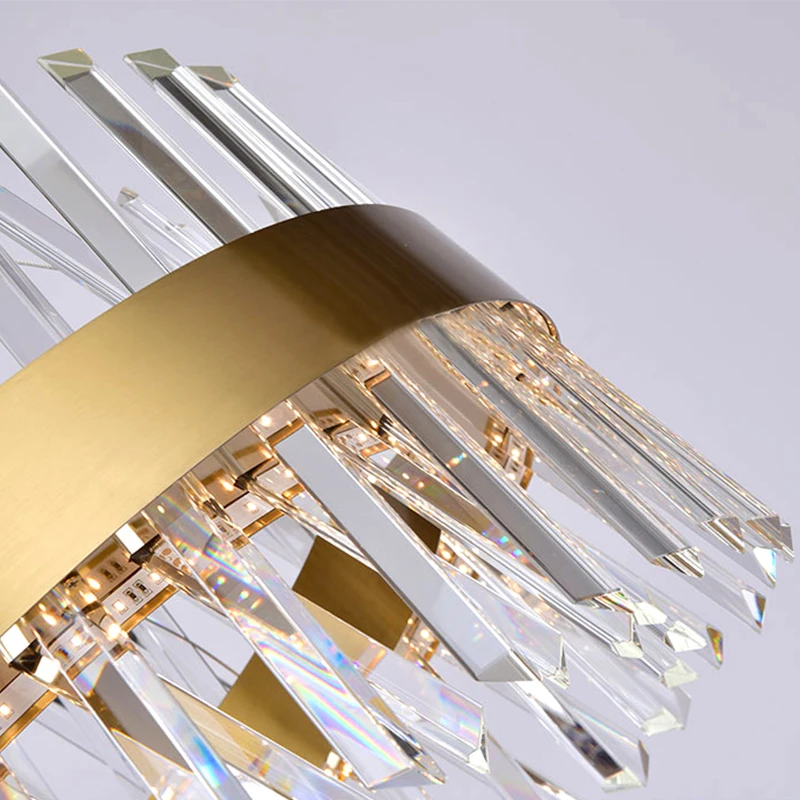 Youlaike современный светодиодный Люстра для гостиной роскошные хрустальные люстры освещение золото/хром полированная сталь дизайн Подвесная лампа