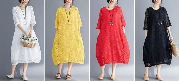 NYFS Новое Стильное летнее платье свободное винтажное длинное платье vestidos robe Elbise Literary Большие размеры женское кружевное платье