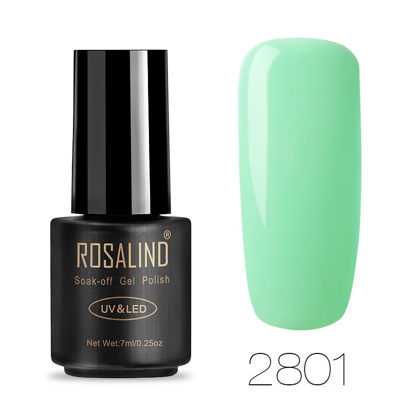 ROSALIND UV набор гель-лаков для ногтей для маникюра Полиакриловый геллак Vernis полуперманентные УФ гибридные лаки для ногтей - Цвет: 2801