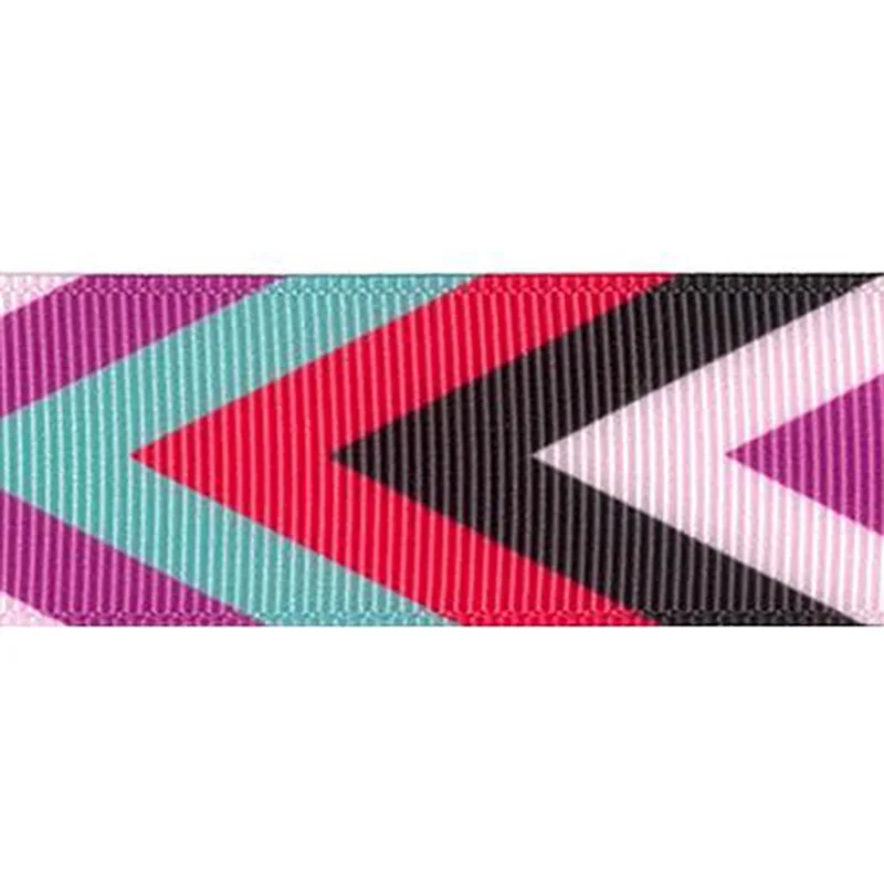 123 Лента Grosgrain полиэстер красочные стрелки напечатаны 25 мм для волос ручной работы бант вечерние декоративный пояс аксессуары BBXQ-030 - Цвет: 123