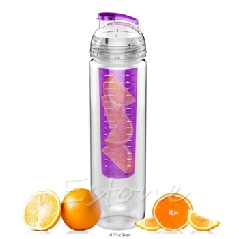 

Flip Lid Fruit Lemon Juice Filter Infusing Infuser Detox Water Health Bottle