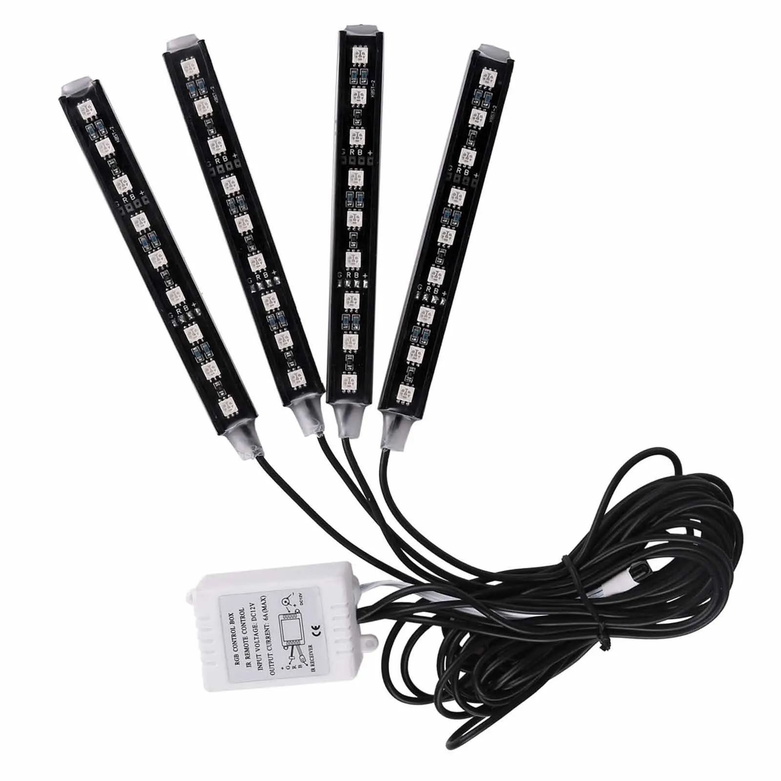 new 4pcs/set 12CM RGB LED Car Body Underglow Strip Neon Light Kit Remote Control