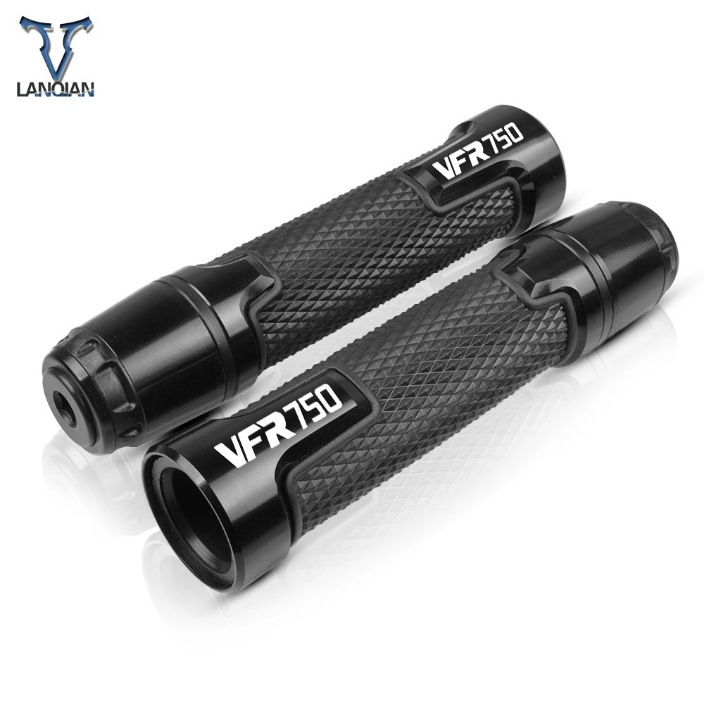 7/8'' Motorcycle Aluminum Plastic Handle Grips With Logo For HONDA VFR750 VFR 750 1991 1992 1993 1994 1995 1996 1997