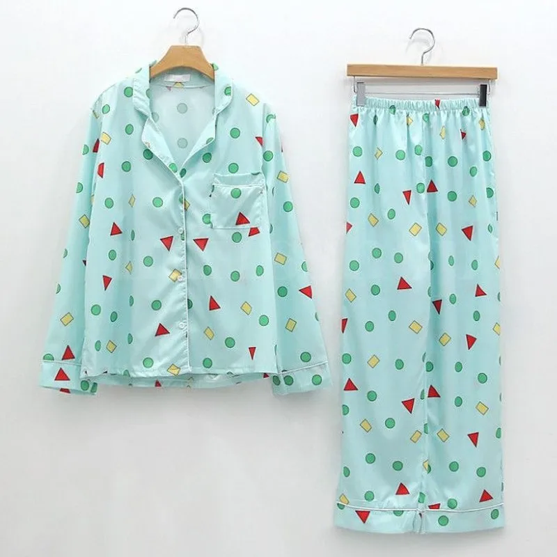 Милые пижамы для девочек, комплект из 3 предметов с принтом в горошек, топ с длинными рукавами+ штаны, эластичная резинка на талии+ Блиндер, домашняя одежда, пижамы S7N101 - Цвет: Green