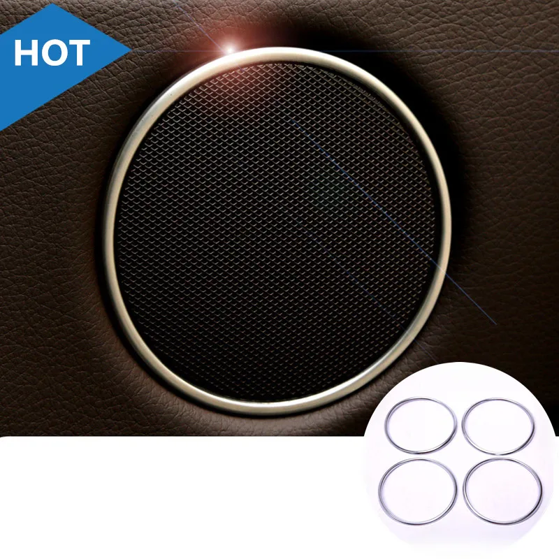 

For BMW X6 F16 Stainless Interior Car Door Speaker Cover Trim 2015-2018 4pcs