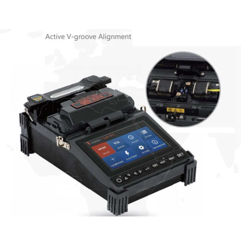 Zhwcomm kf4 оптический Волокно сварочный аппарат Active V-Groove выравнивания электрод сварочный аппарат жизнь более чем в 3000 раз