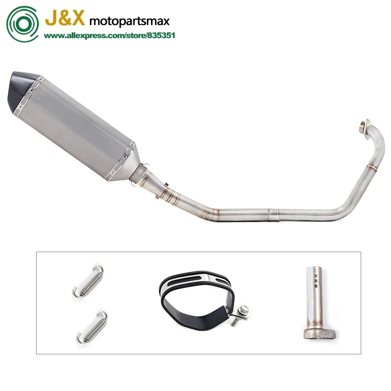 Полная выхлопная система мотоцикла Escape slip on для yamaha YZF R15 MT15 MT-15 2008- средняя труба глушителя DB-Killer - Цвет: same photo