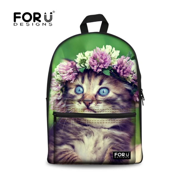 CA4903J FORUDESIGNS/Милая школьная сумка для девочек с объемным животным котом и собакой; повседневная детская школьная сумка; женская школьная сумка для книг; Mochila Escolar - Цвет: CA4903J