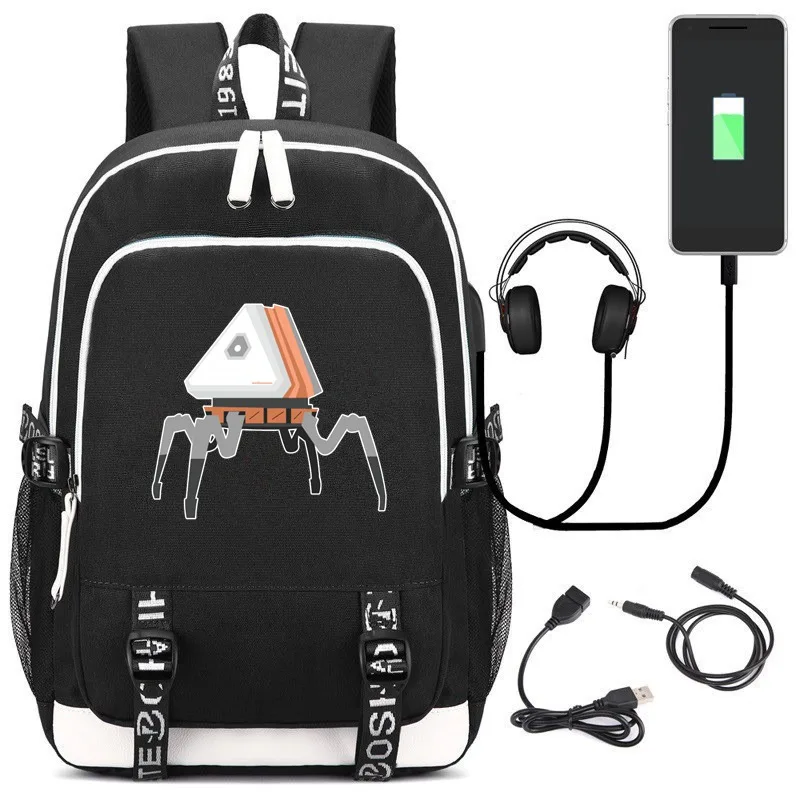016 Игра Apex Легенды Рюкзак с usb-портом Студенческая школьная сумка подростковый рюкзак мультфильм сумка для ноутбука дорожные сумки подарок - Цвет: 016