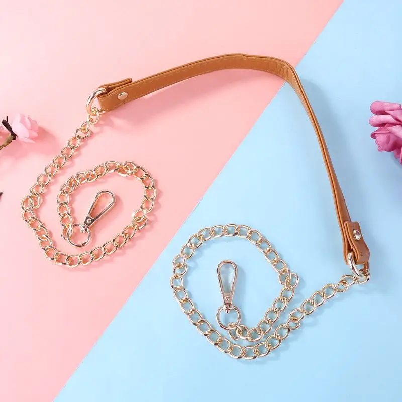 Премиум DIY 120 см сменная сумка через плечо с ремешком DIY искусственная кожа, ручка с металлическими цепями