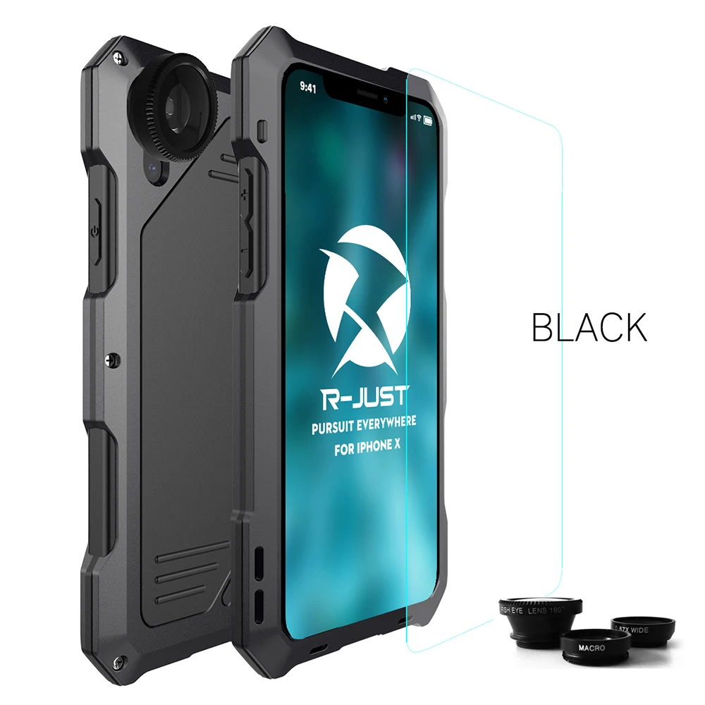 Крышка корпуса ля iPhone X Роскошный Полный Чехол Жесткий металлический Силиконовый противоударный чехол для телефона iPhone 7 8 Plus XS