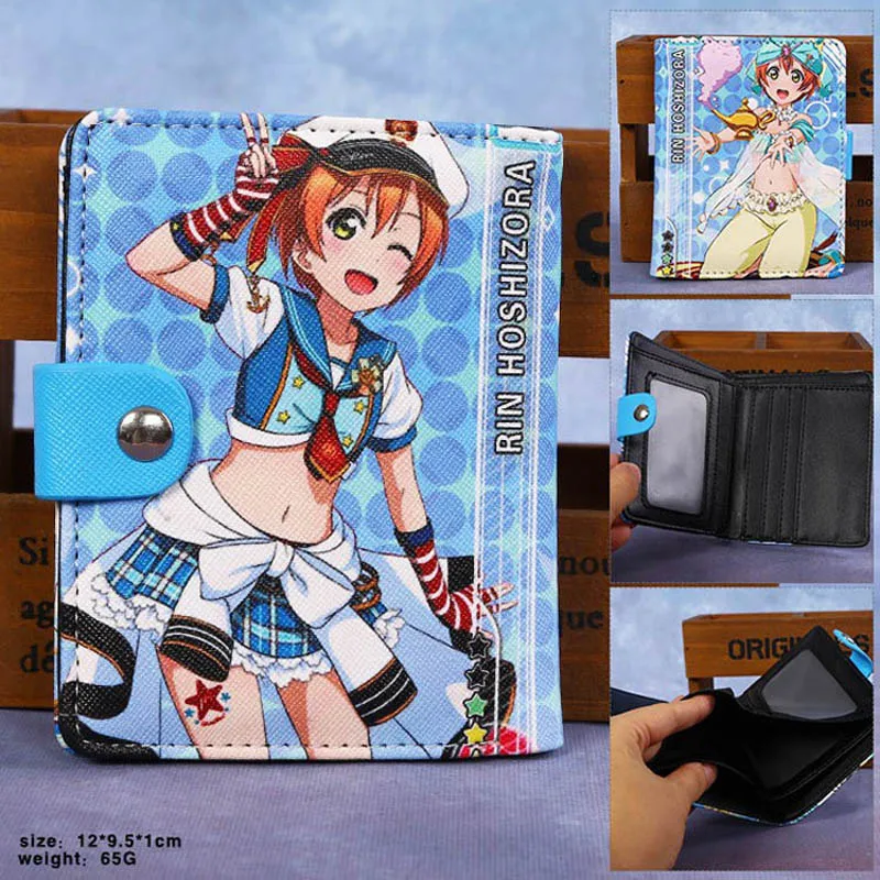 Lovelive 11 Аниме меч искусство онлайн Синтетическая кожа короткий Изысканный кошелек/Кирито& Юки Асуна кнопка кошелек - Цвет: Lovelive 11