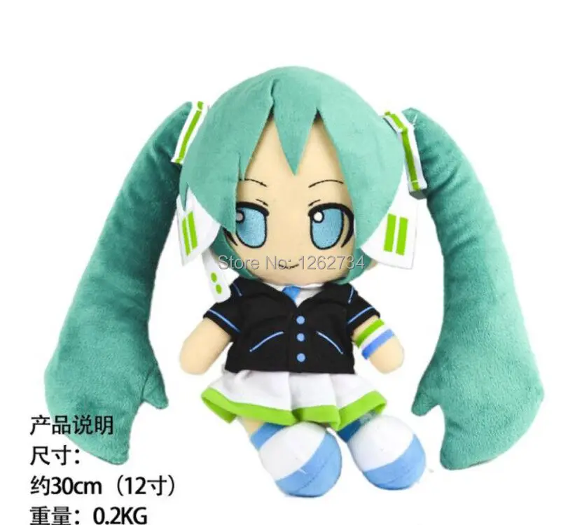 2 стиля Вокалоид Hatsune Снежная Мику и школьная форма 1" 30 см плюшевые куклы-животные подарки плюшевый рисунок с куклой в розницу