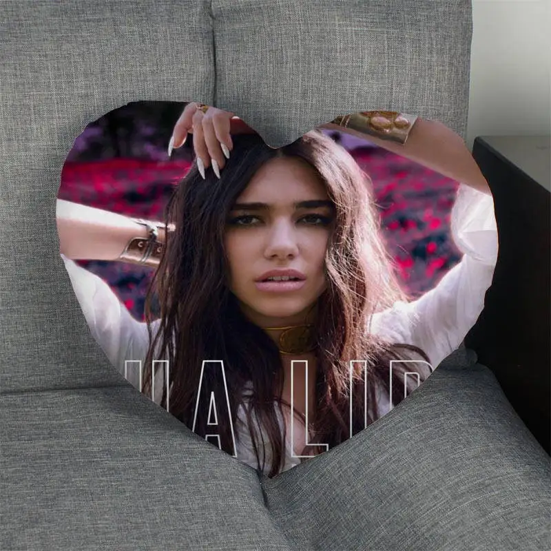 Пользовательские Dua Lipa подушка в форме сердечка крышка Заказная Наволочка на молнии Обложка свадьба для дома или офиса, Декоративные 1 шт на заказ - Цвет: 11