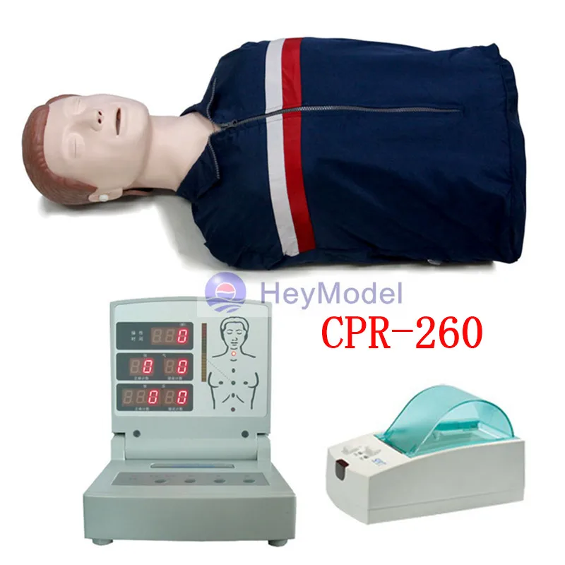 Heymodel половина Средства ухода за кожей CPR SIM сердечно реанимации модель восстановления первой помощи Обучение манекен с функцией печати cpr-260