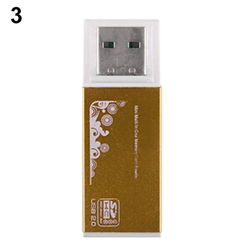 Высокое качество,, USB 2,0, все в 1, мульти-считыватель карт памяти для картридер 2 микро-sd TF M2 MMC MS PRO DUO 7BX1