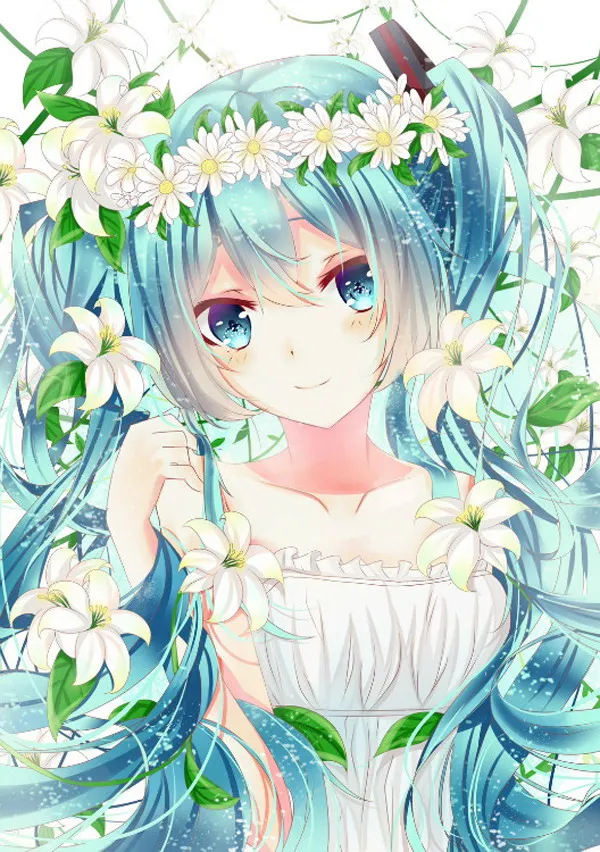 VOCALOID2 аниме hachune Мику 54*38 см прокрутки плакат#40587