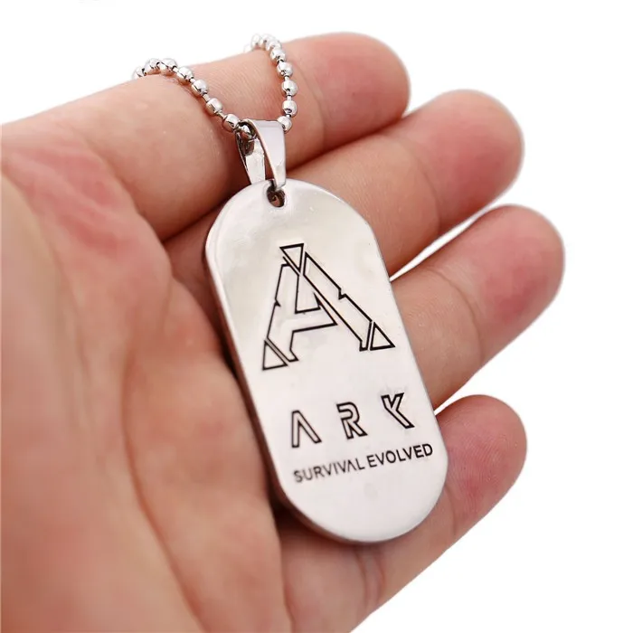 Ark Survival брелок Evolved Game Dog Tag серебристая металлическая цепочка для ключей кольцо держатель для мужчин ювелирные изделия подарки на день рождения chaviro Porte Clef