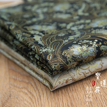 

New arrival brocade jacquard polyester Small lotus flower fabric for felt patchwork sewing DIY women dress tissue bag cloth