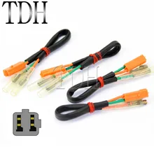 4PCS OEM Turn Signal Wiring Harness Connectors Adapter Plug For KAWASAKI Z125 Z250 Z300 Z650 Z900