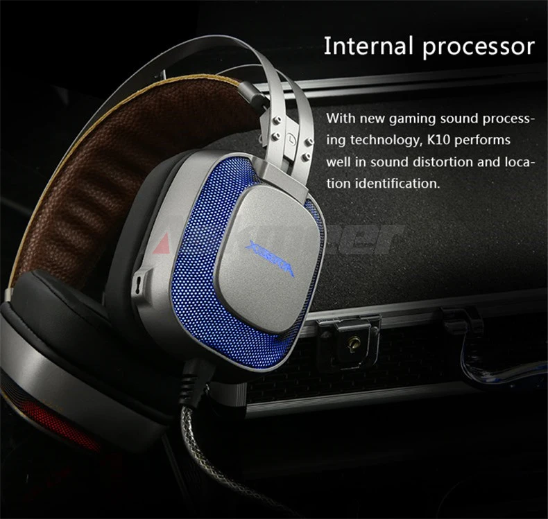 XIBERIA K10 Gaming Headphones casque USB Computer Stereo Heavy Bass Game Headset with Microphone LED Light for PC Gamer (15)