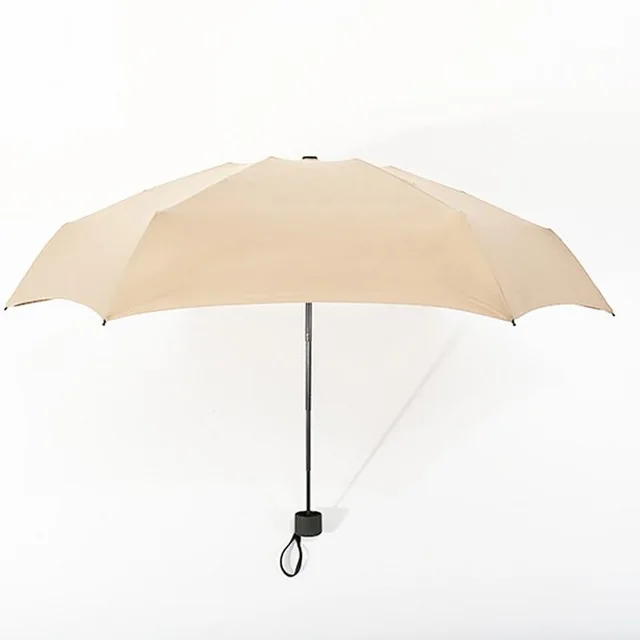 9colors Mini Pocket Umbrella Women UV Small Umbrellas Parasol Girls Anti-UV Waterproof Portable Ultralight Travel - Color: Dark Khaki