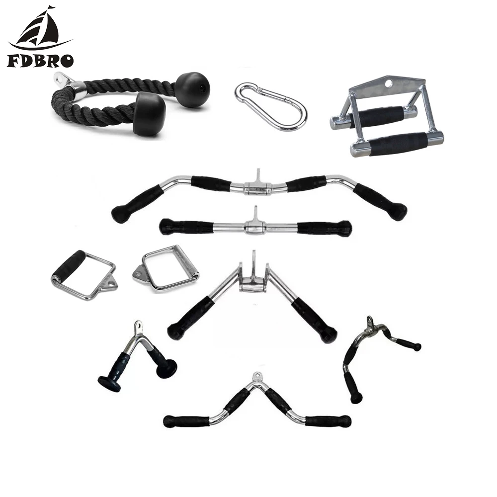 

FDBRO 2019 New Triceps Strength Enhancement Black Fitness Equipment Gym Training Lever Tricep Rope Training Rope Pull Down Ropes