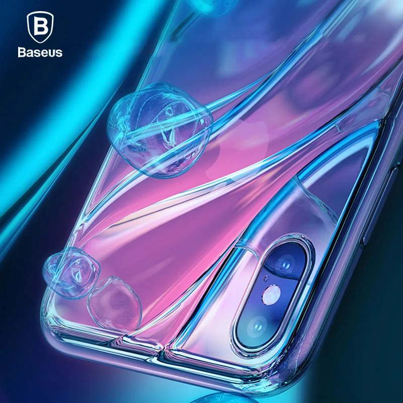 

Baseus Fashion Flowing Water Pattern Case For iPhone X Transparent Soft Silicone Coque For iPhone X Case