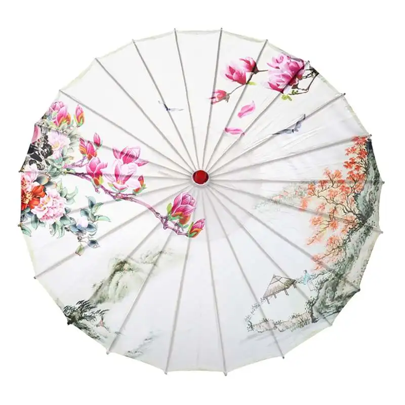 A1 Chinese Landscape Art Umbrella Painting Parasol Decorative Oil Paper Umbrella For Classical Cheongsam Performing Dance Umbrella - Цвет: A1