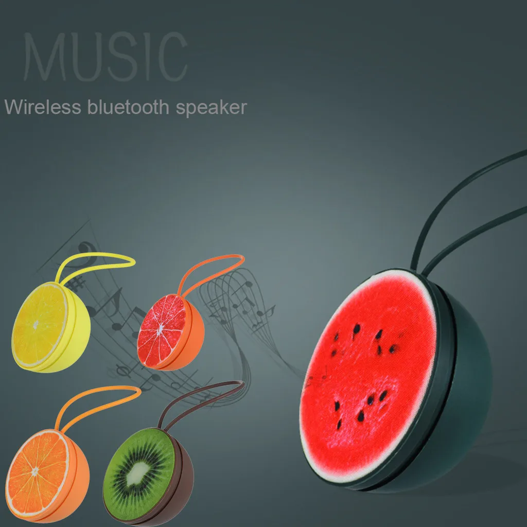Музыка беспроводной bluetooth динамик мини компактный портативный открытый фрукты небольшой динамик мобильный телефон сабвуфер