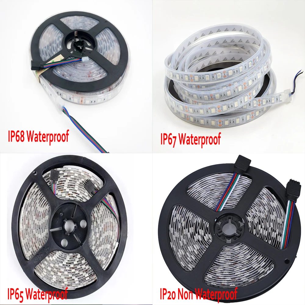5050 IP68 IP67 IP65 водонепроницаемая RGB водонепроницаемая светодиодная лента, освещение дистанционный Мини wifi светодиодный RGB контроллер 12В адаптер питания