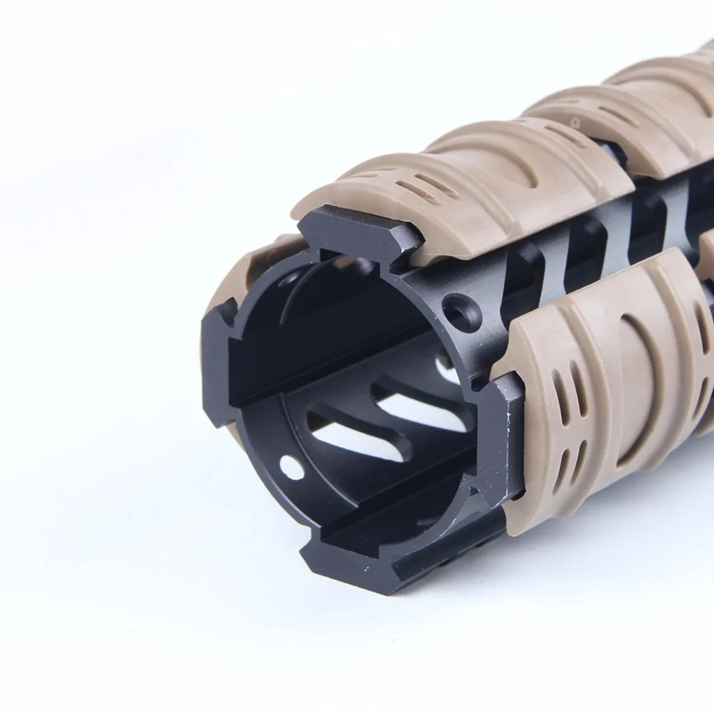 12 шт. тактический охотничий ткач/Пикатинни резиновый Handguard Quad Rail Защитные чехлы для страйкбола Тан HT37-0013