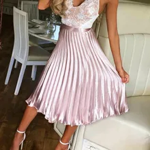 Женская одежда, летняя, сексуальная, розовая, серая, высокая талия, плиссированная, миди, длинная, трапециевидная юбка, шикарная, модная, на молнии, юбки для женщин, s, уличная одежда