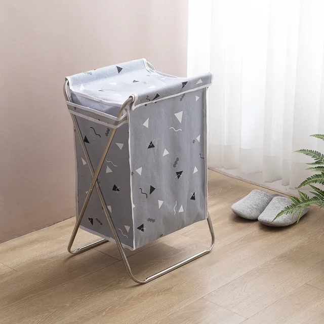 Foldable With Lid Large Laundry Basket Dirty Clothes Storage Basket Organizer Nordic Style Waterproof Laundry Hamper With Lid - Цвет: 5