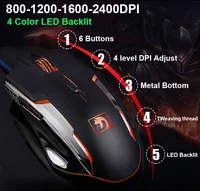 מחשב נייד מחשב נייד מקלדת ניו Wired Gaming 104 מקשים עם תאורה אחורית מקלדות עכבר Combo מתכת לוח גיימר מקלדת רוסית מדבקות שולחני (5)