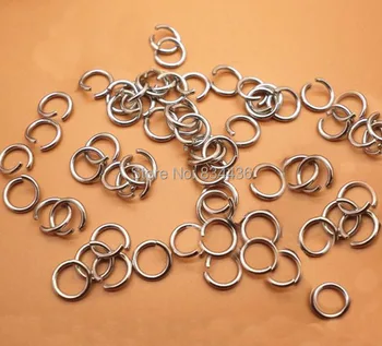 

Free Shipping 1.0X8mm stainless steel necklaces chains O jump rings connectors men women jewelry findings parts wholesale 500pcs