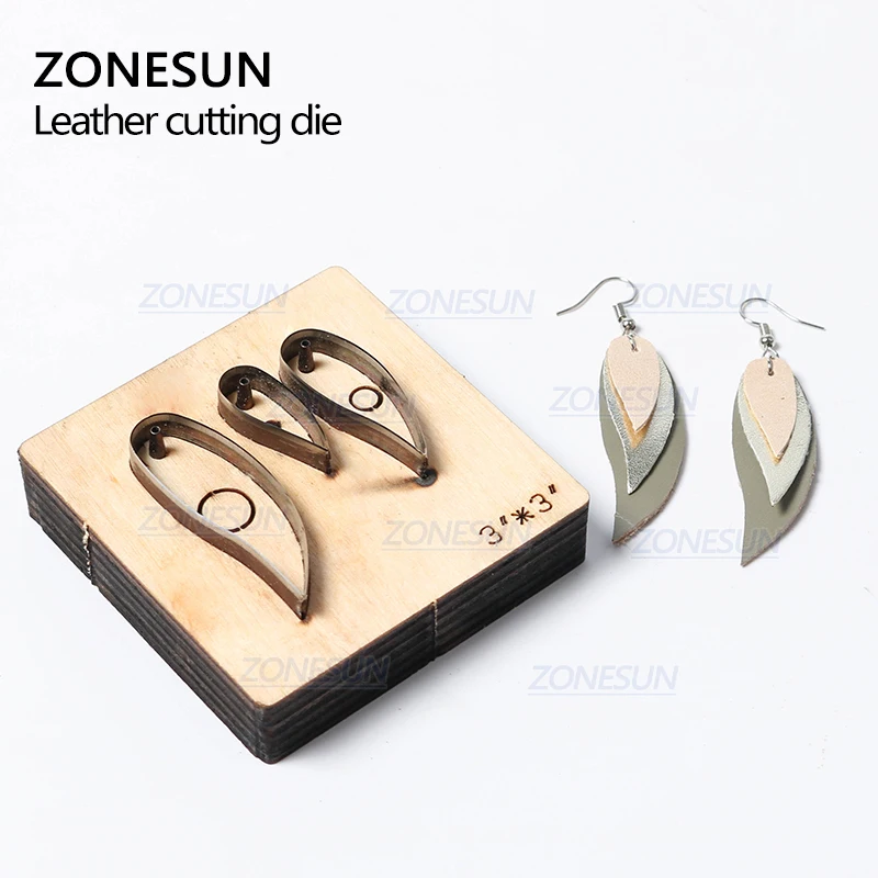 ZONESUN H6 DIY Custom Cutter кожаные серьги для резки высечки кожи серьги для стального правила высечки машины пресс-инструменты