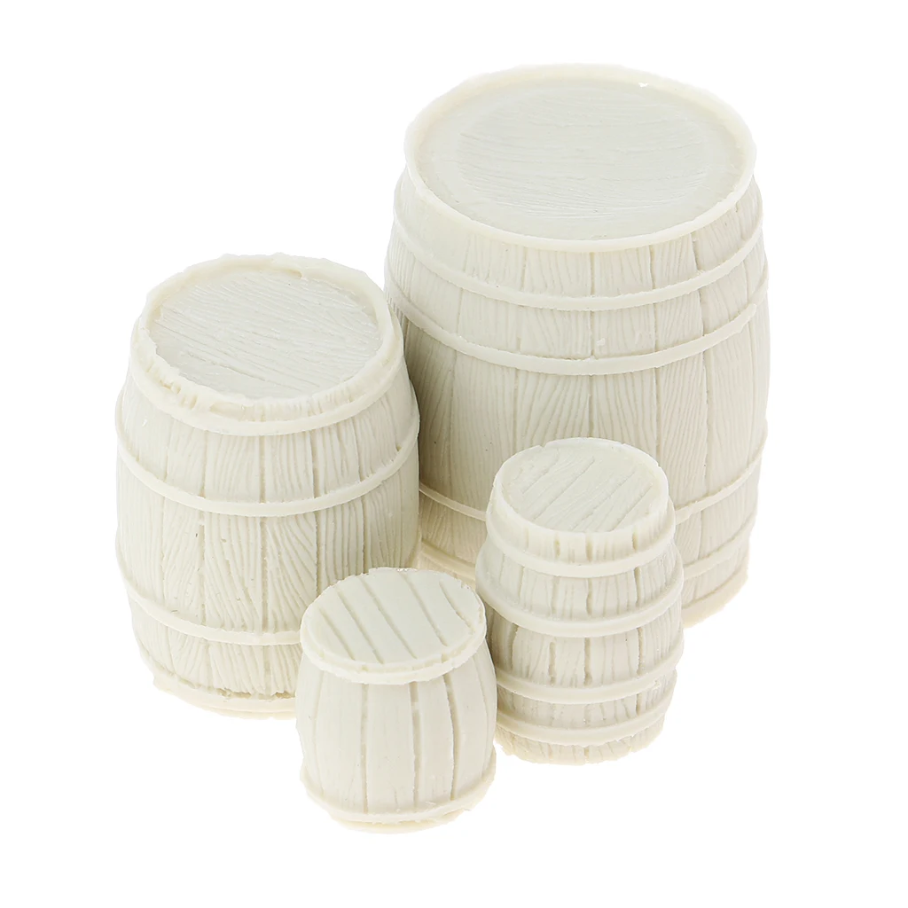 1/35 Sand Table Resin Cask Model 4Pcs for Diorama Scenery Building Prps DIY Craft