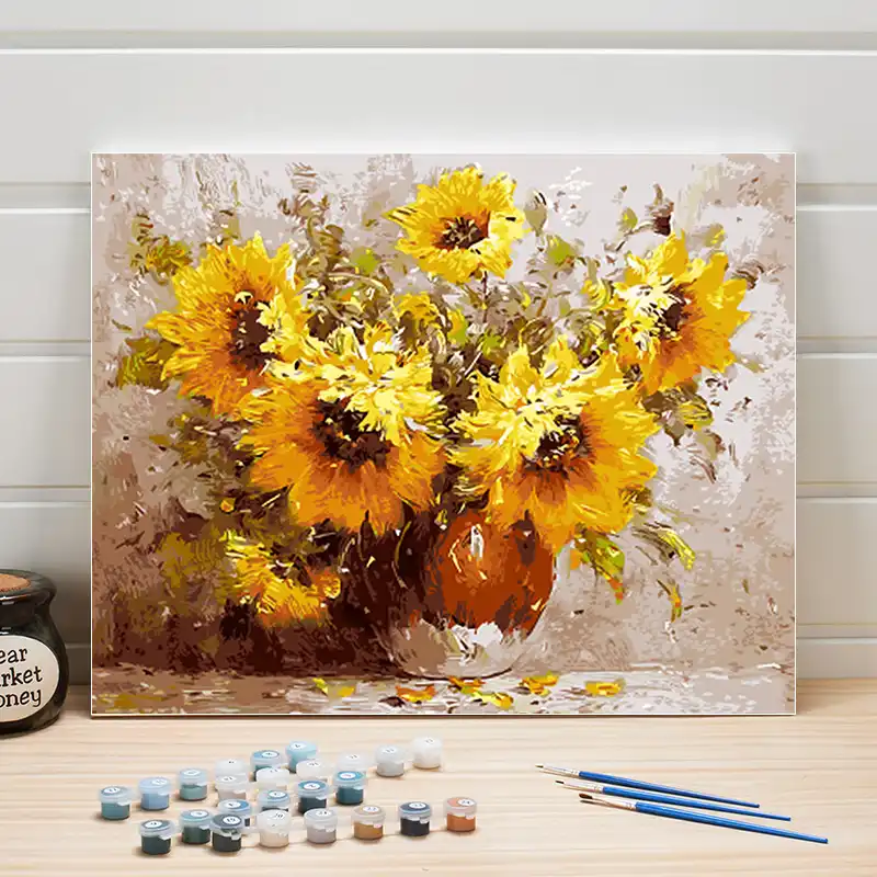Featured image of post How To Draw And Paint Sunflowers : When painting the sunflowers, pay your attention to the fact how the stems are attached.