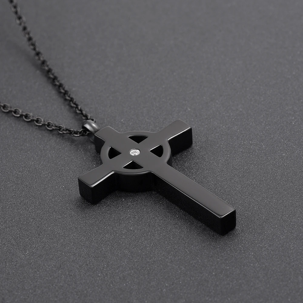 Ijd9848 четыре вида черный Нержавеющая сталь крест кремации урна Jewelry мужские Keepsake Мемориал подвески для пепел