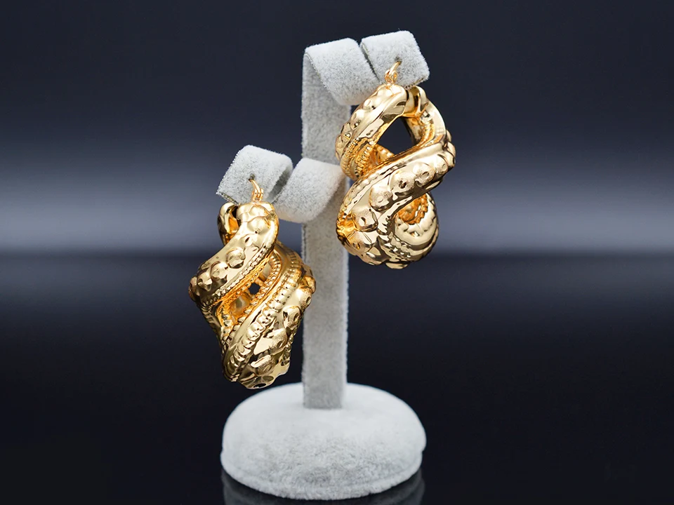 Sunny Jewelry Big Hoop Earrings Pendant Necklace Women's Copper Cross Number Eight Trendy New Arrivals Jewelry Sets For Party