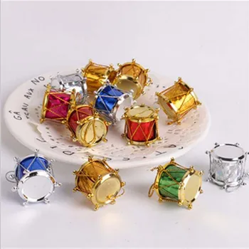 

36Pcs 3Bag 12Pcs/Pack Mixed Color Tabour Mini Drum Pendant Xmas Festival Christmas Tree Hanging Decor Decoration Gift Ornaments