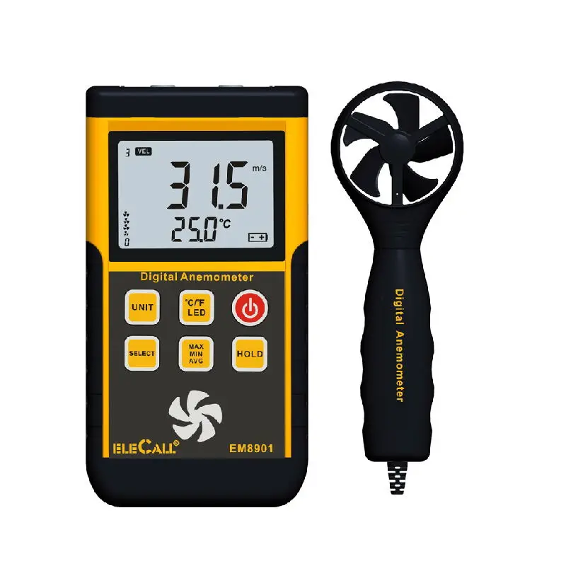 

AIMOMETER EM8901 EM8902 Handheld Digital Anemometer LCD Backlight Air Wind Speed Velocity Meter