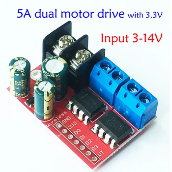 

5pcs/lot 5A 2-way DC Motor Drive Module PWM Speed Regulation Dual H Bridge Super L298N