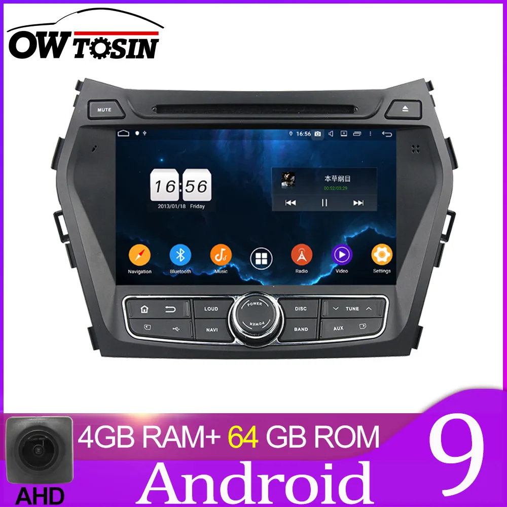 64GB unit only Owtosin Автомобильный Радио Видео мультимедийный плеер навигация gps Android 9,0 для hyundai IX45 Santa FE 2013 автомобиль 4G ram - Цвет: 64GB unit only