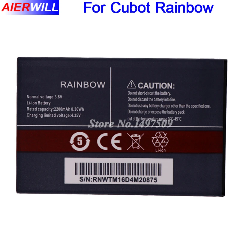 

For Cubot Rainbow Battery Batterie Bateria Batterij Accumulator 2200mAh