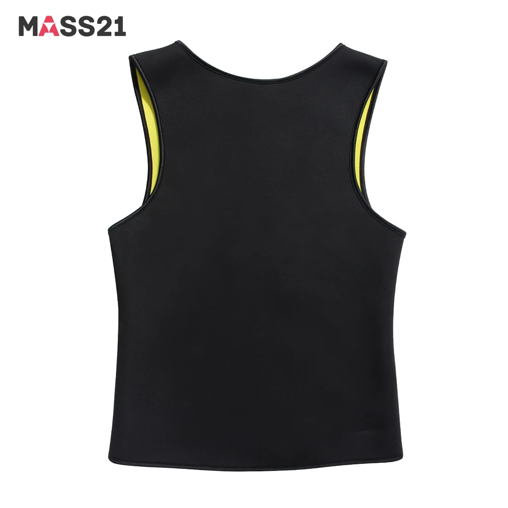 MASS21, мужской жилет для пота, формирователь тела, рубашка, термо, для похудения, сауна, костюм для потери веса, черное Корректирующее белье, неопреновый корсет для тренировок на талии