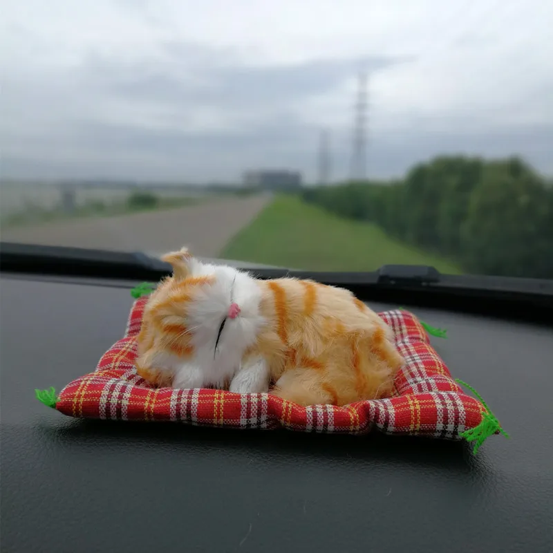 Автомобильные украшения моделирование котенок кошек украшение приборной панели прекрасная кукла кошки игрушки подарок домашний автомобильный Декор Автомобиль Стайлинг