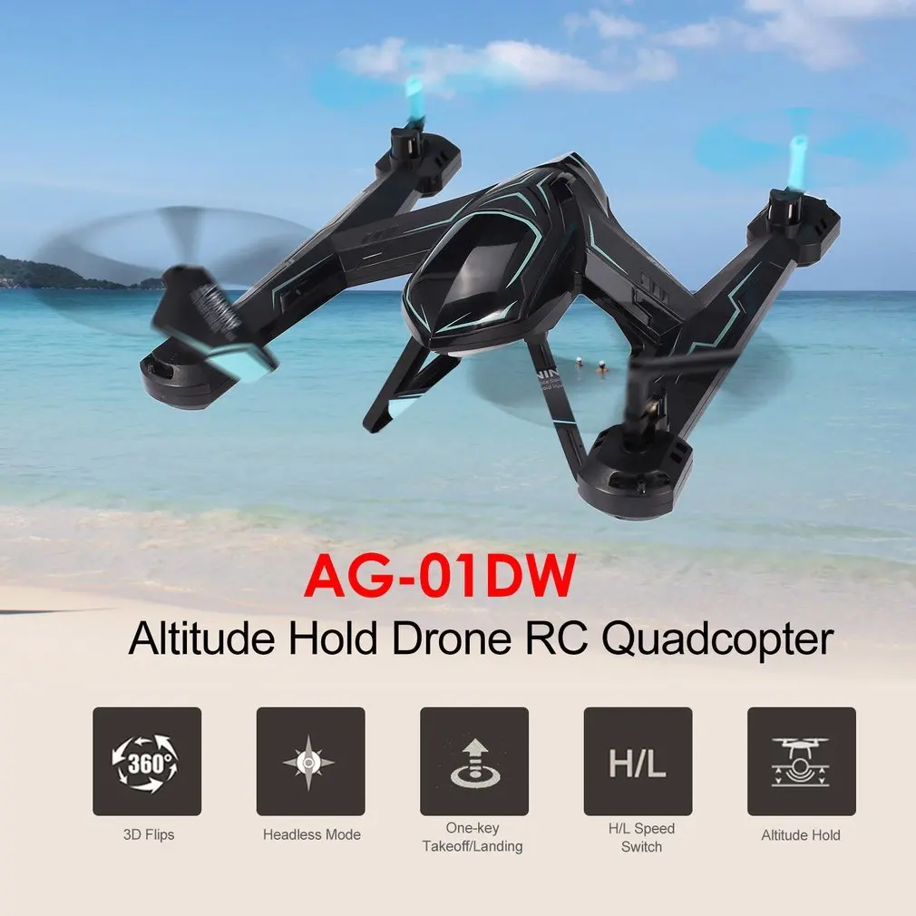 AG-01D высота удержания Дрон Безголовый режим 3D переворачивает один ключ возврат взлета/посадка зависания H/L переключатель скорости RC Квадрокоптер