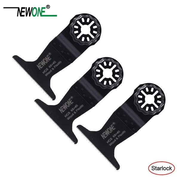 NEWONE 65 мм дизайн Starlock HCS стандартный пильный диск E-cut мульти пакет Осциллирующий Инструмент лезвие для резки дерева гипсокартона пластмассы - Цвет: 3 pcs